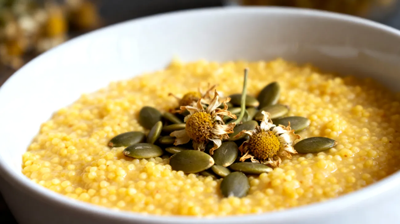 Porridge di miglio con semi di zucca e camomilla"